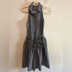 MICHAEL Michael Kors Striped Button-Down Poplin Shirt Midi Dress Size 4 Preppy